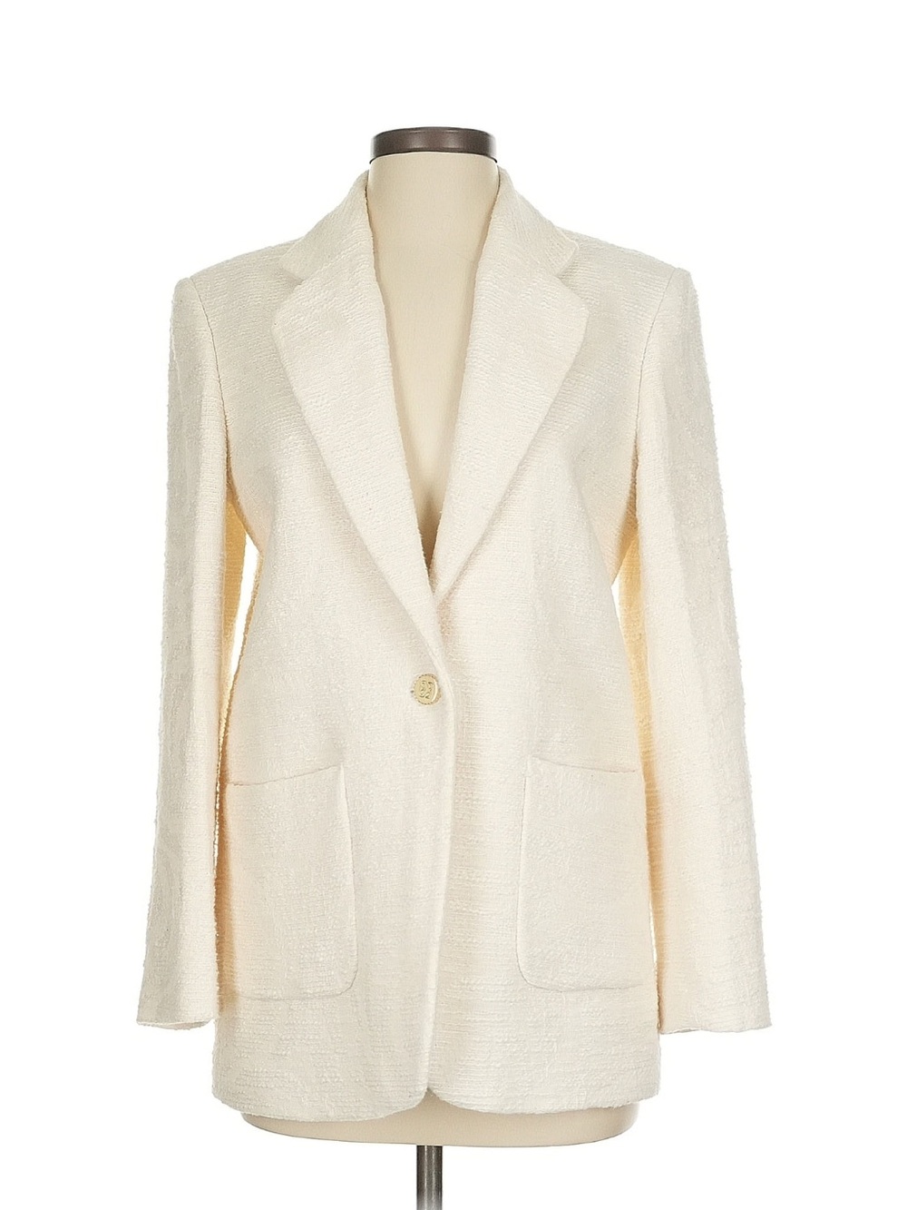 Sandro Carmelo Cotton-Tweed Blazer Sz 36